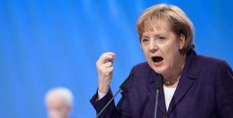Angela Merkel: "Seriously, yah, vee von't ve vailing vou vout a vourth vime!"