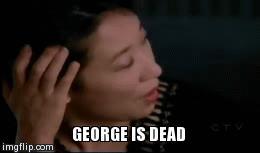 At George's funeral, Alex thought that Izzie was crying, so he, Christina and Meredith walked over to where she was sitting. Turns out that she wasn't crying. She was laughing. Who knew she had such a twisted mind.