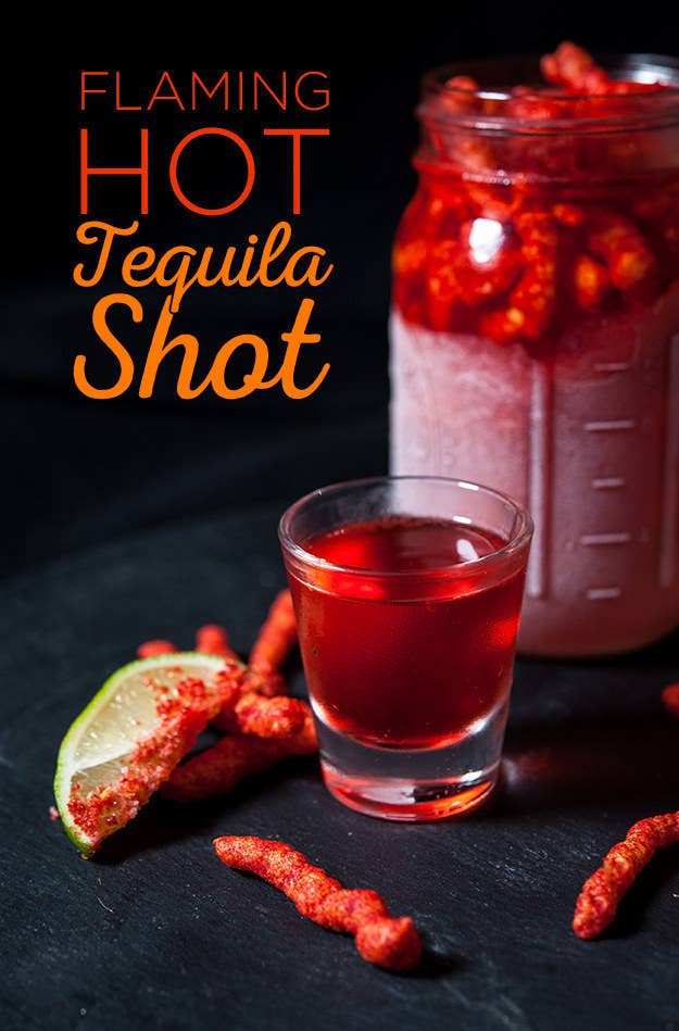 Flaming Hot Cheeto-Infused Tequila | Hot Cheetos Recipes For A Spiced Up Summer | Homemade Recipes