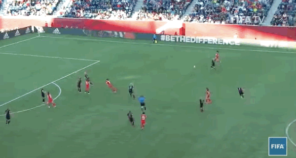 She lost her defender and then beat the goalie in the air... that's badass Wang.