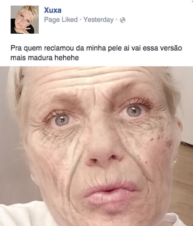 "Isso não são rugas, são experiências".