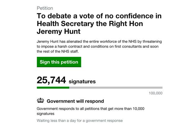 Doctors Are Sharing This Petition To Make Parliament Debate Jeremy Hunt S Future