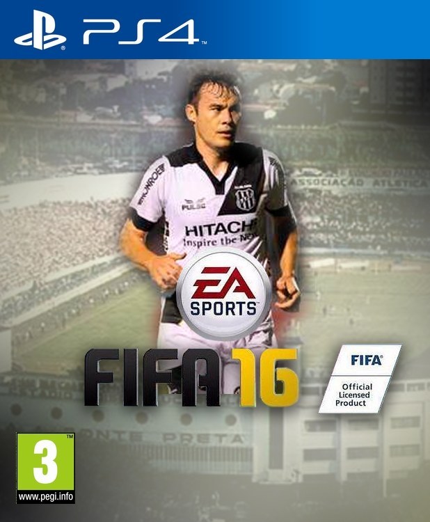 O torcedor pontepretano não iria resistir ao se deparar com Renato Cajá na capa do seu game.