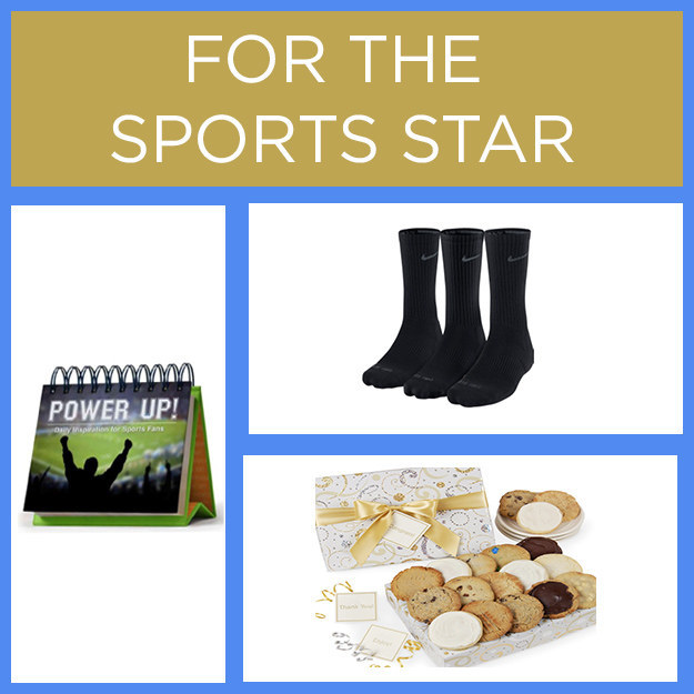 For the all-star freshman who is always preparing for their next game, please send: Fresh socks because, let's face it, they're tearing through those things.This sports-themed calendar for daily inspiration and planning! This box of cookies to celebrate game day!