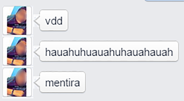 Ou um "huahuahua".