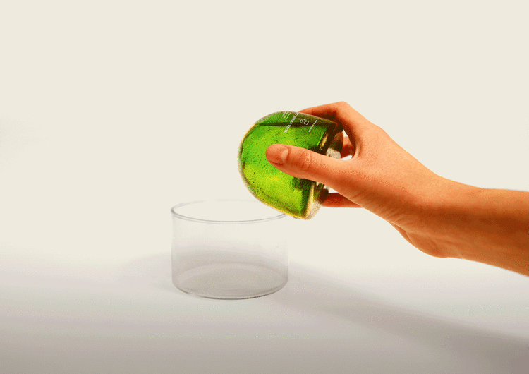 It's made of caramelized sugar and wax, and even melts upon coming in contact with water.