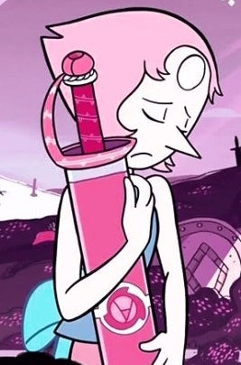 Pearl hugging Rose&#x27;s sword