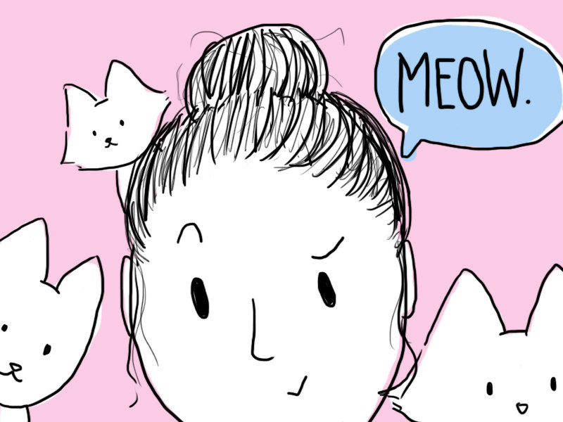 By whispering a soft "meow", you will leave the name-caller in a state of unease. If they were trying to insult you, the best thing to do is make them immediately regret it.