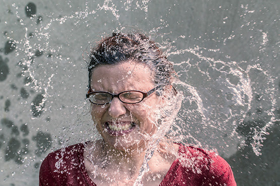 While you're at it, you can do a quick once over on the rest of your body using a wash cloth. It's not gonna get you as clean as a shower, but it's an easy way to freshen up when a full shower just isn't happening.