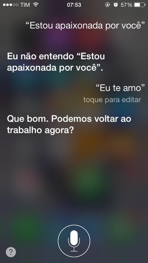 "Que bom" - hahahahaha.