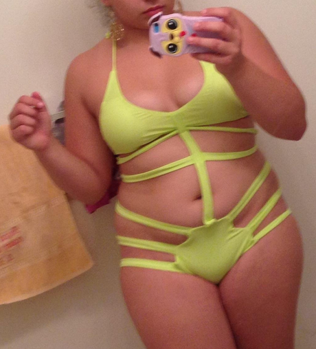 bathing suit with hole in middle