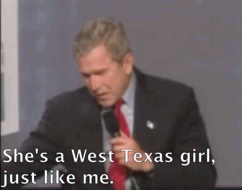 'I promise you I will listen to what has been said here, even though I wasn't here." - at the President's Economic Forum in Waco, Texas, Aug. 13, 2002