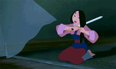 Preferably like Mulan, with a sword, in one swoop.