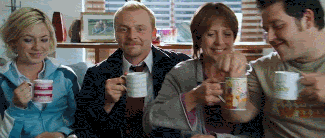 Tough day at work? Cup of tea. Bad break-up? Cup of tea. Accidentally cut off your own arm? Cup of tea.