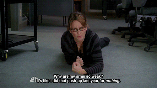 Liz Lemon has no upper-body strength. Fine. She is also a successful television show creator and head writer.