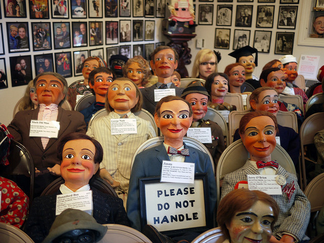 W.S. Berger started collecting ventriloquist dummies in 1910. By the late '40s, Berger was president of the International Brotherhood of Ventriloquists. By 1962, the renovated garage he used to hold the dummies was too small, so he built a second building. Eventually, the Vent Haven Museum was set up to give a permanent home to the collection.