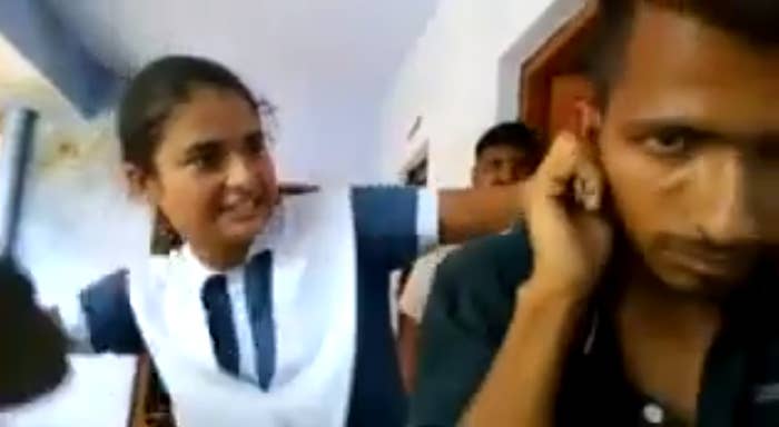 Hindischoolgirlxxx - A Teenager Dragged Her Alleged Harasser To The Police And Beat Him While  They Watched