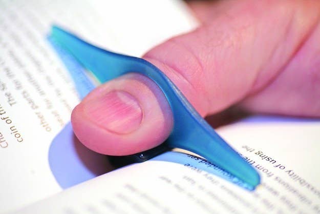 One hand for book, one hand for snacks. Amazon, $5.23.