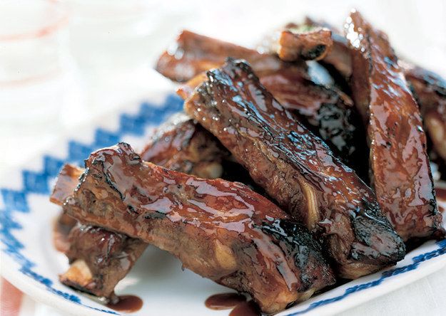 Grilled Spareribs with Cherry Cola Glaze