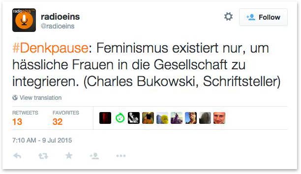 Feminismus Ist Nur Was Für Hässliche Frauen Sagt Ein