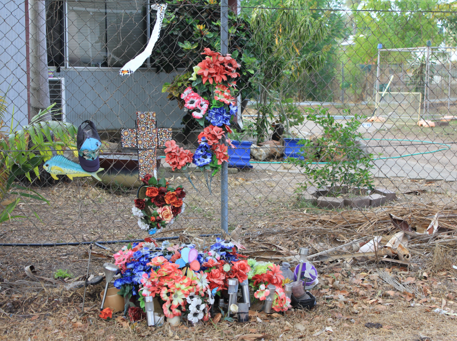 A memorial for Jack Sultan-Page at the spot he was killed.
