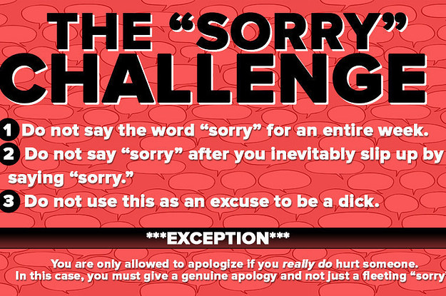 We Challenged Ourselves Not To Say "Sorry" For A Week — Here's What We
