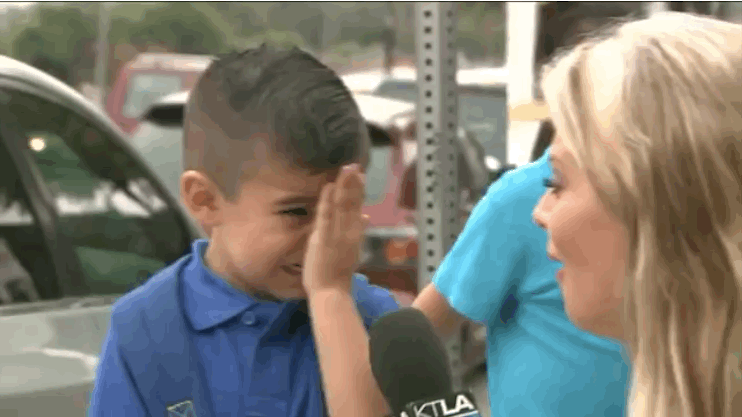 A Little Boy Started Sobbing After A Reporter Asked Him If He Would Miss  His Mom At School