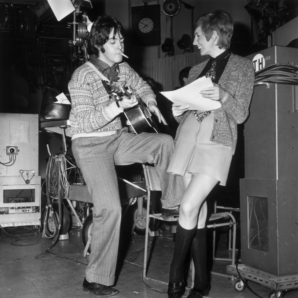 Cilla Black with Paul McCartney in January 1968.