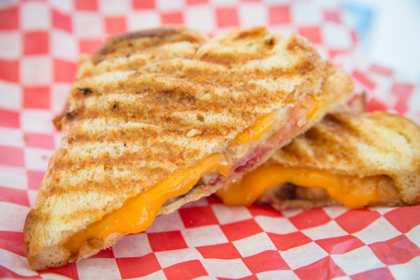 It includes all of the King's favorite foods — peanut butter, banana, bacon, and cheese — together in one grilled sandwich.