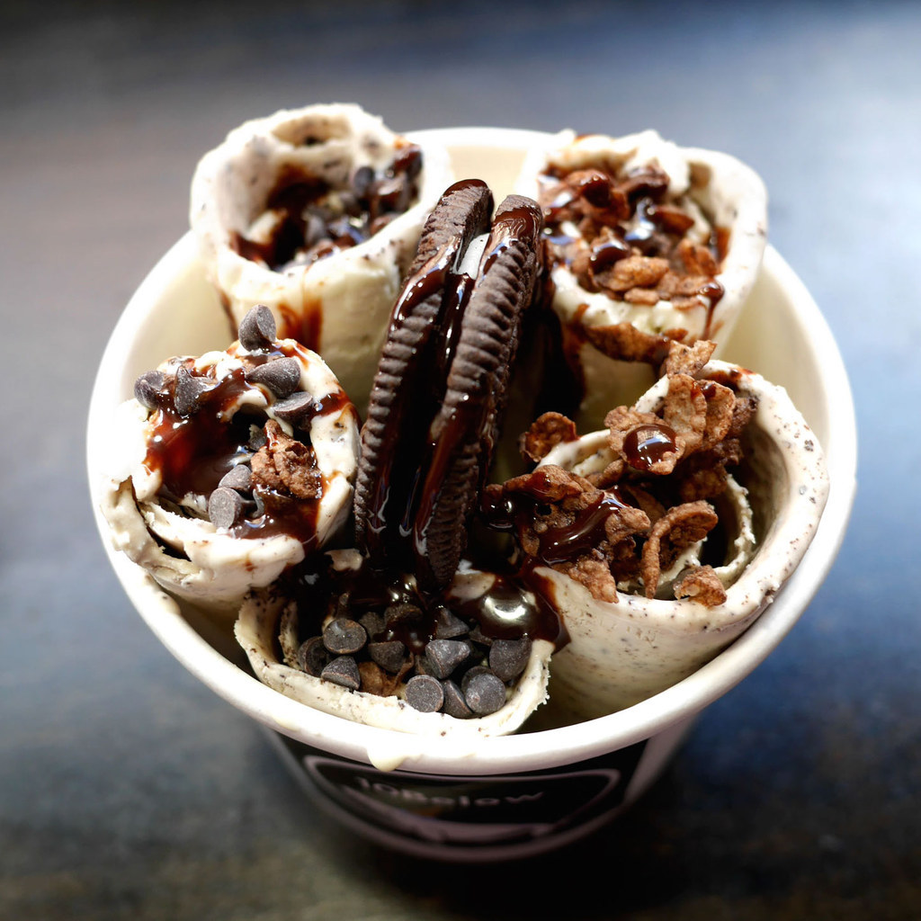 Thai rolled deals ice cream