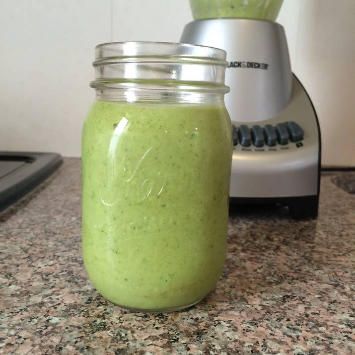 Hey, maybe you have a blender that can handle more than one mason jar's worth of smoothie at a time. Whatever you do, leave enough space at the top so the smoothie can expand some as it freezes (because yes, it will expand). Most mason jars have a freeze fill line, a handy guide for how full you can fill them. If you're concerned about freezing in glass, here are a few tips to prevent breakage.