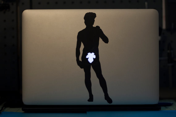 Appreciate the Statue of David without the trip to Italy with the Michelangelo-inspired laptop decal.