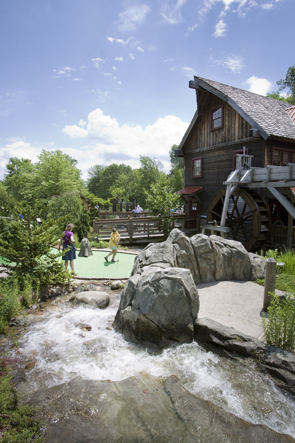 Take the perfect shot while getting splashed by a 28-foot waterfall. "Ain't nothin' mini about Kimball Farm Mini-Golf!"Locations: Westford, MassachusettsLancaster, MassachusettsCarlisle, MassachusettsJaffrey, New Hampshire