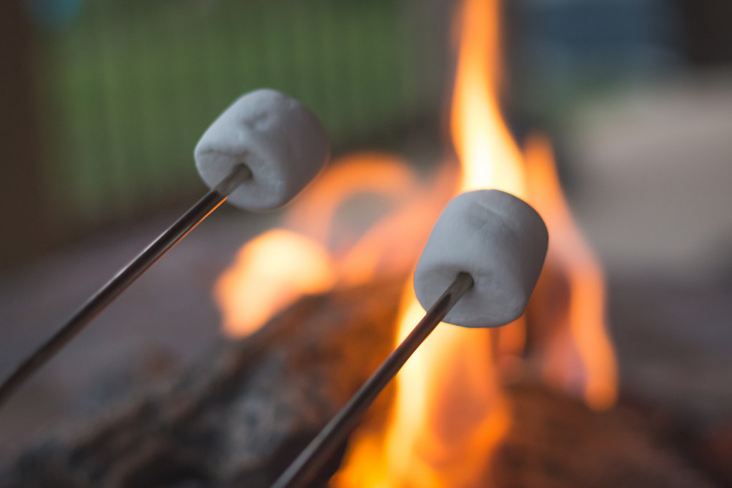 How cool would it be to roast marshmallows in front of the big screen? smit...