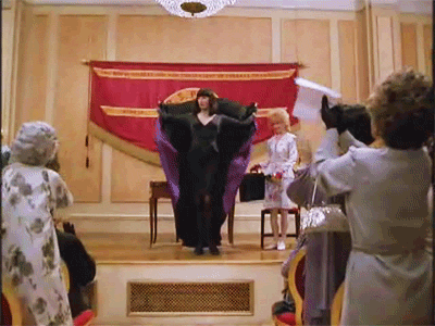 "Bow down to my brand-new, carefully selected, and impeccably coordinated outfit."