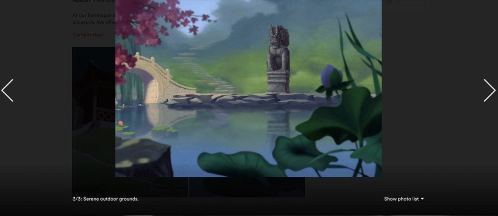 "3/3: Serene outdoor grounds."