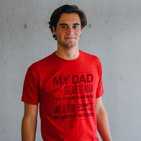 You may think this would be the kind of message someone trying to distance themselves from nepotist critiques would want to avoid, but apparently not. That said, we can safely expect there won't be a similar "My Brother..." shirt anytime soon.