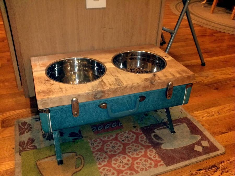 4 Upcycle DIY Elevated Dog Feeder Bowls 
