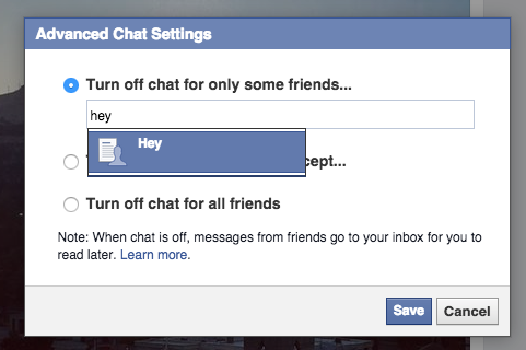 If random friends keep bugging you, hide your online chat status.