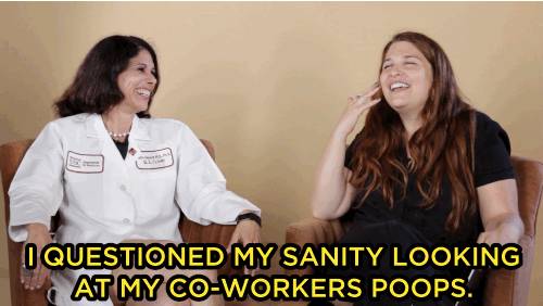 Hillary asked her BuzzFeed co-workers to send in pics of their crap. However, that was a little much. So, she got an artist to paint the pretty, or not so pretty, picture of what their poops looked like.
