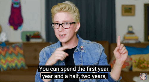 "You can spend the first year, year and a half, two years, taking all of the general classes that everybody has to take and be undecided — that's a thing."