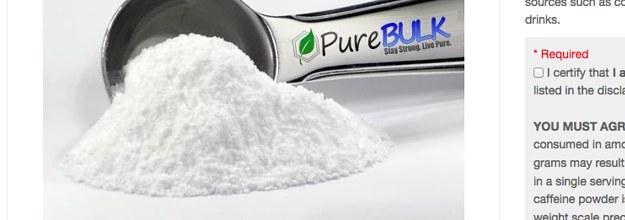 CSPI asks FDA to ban powdered caffeine sold as a dietary supplement