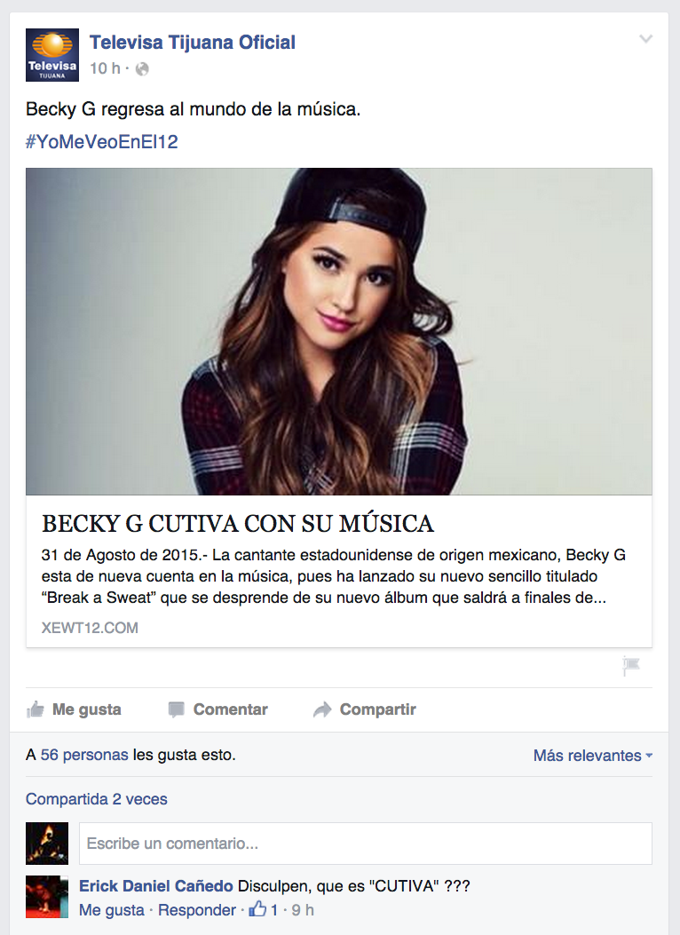 Televisa Utilizó Una Foto Falsa Y Facebook Respondió De La Mejor Manera