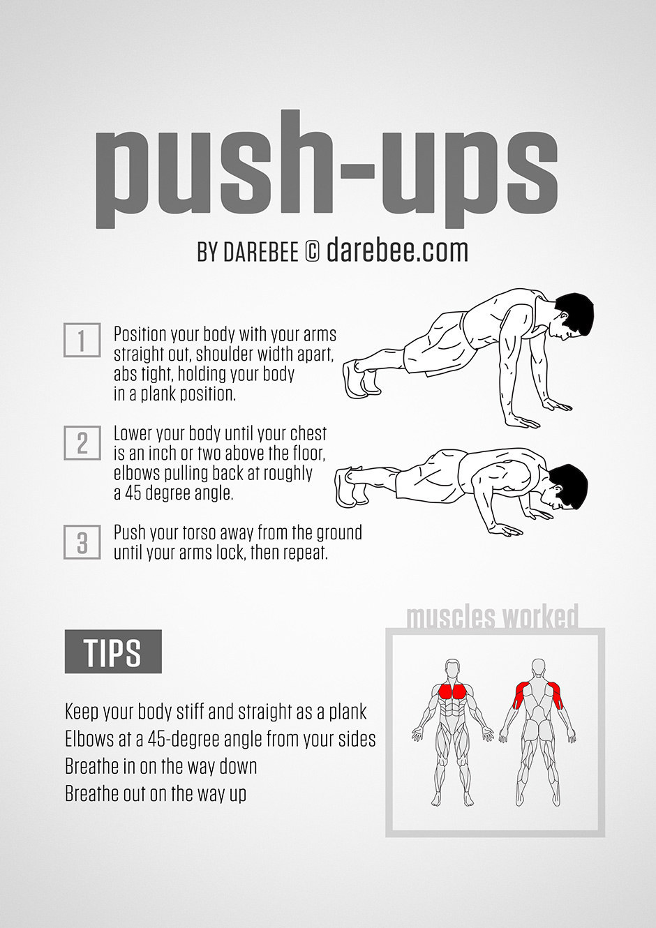 Once you master the push-up (or even a less challenging version of a push-up like an elevated push-up or push-up off your knees), do this intense two-move workout that will make you burn all over.