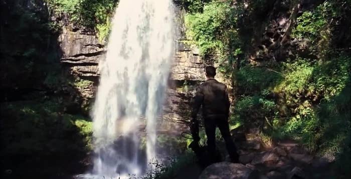 Welsh-born Christan Bale may call himself an English-man, but that doesn’t stop him returning to Wales to film his movies. This fantastic waterfall acted as the secret doorway to the batcave.