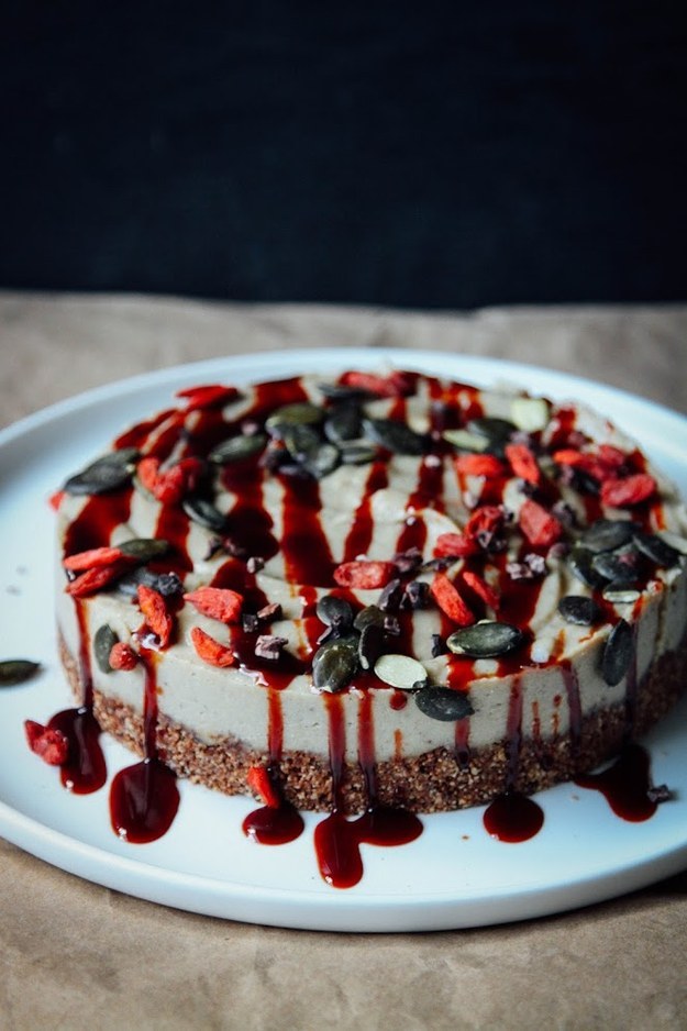 Why Now Is The Right Time For Colorful Autumn Vegan Recipes-Coffee Cream Cake with Choco Crust and Date Syrup