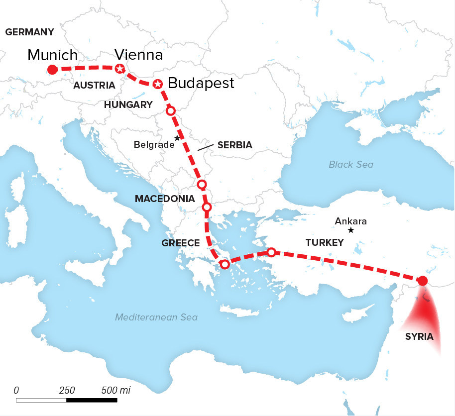 Here Is The Long Route Many Refugees Take To Travel From Syria To