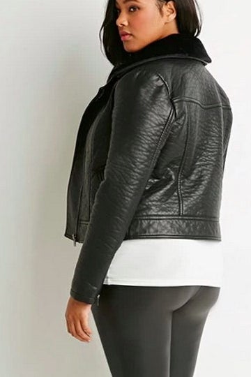 Forever 21 FOREVER 21+ Faux Leather Moto Jacket