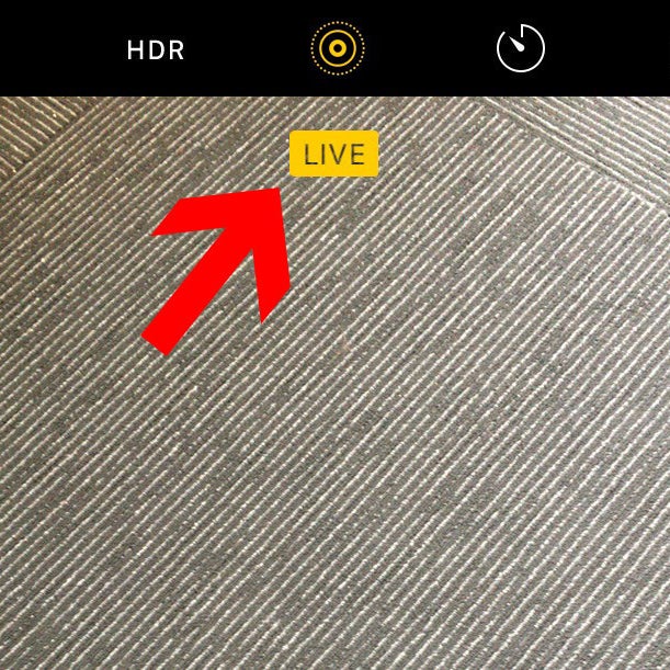 The new LIVE button.