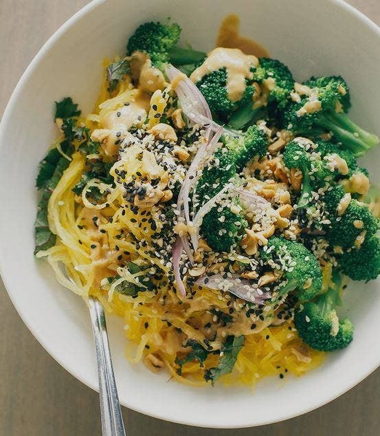 Avoid the carb coma with these healthy and delicious squash noodles. Get the recipe here.